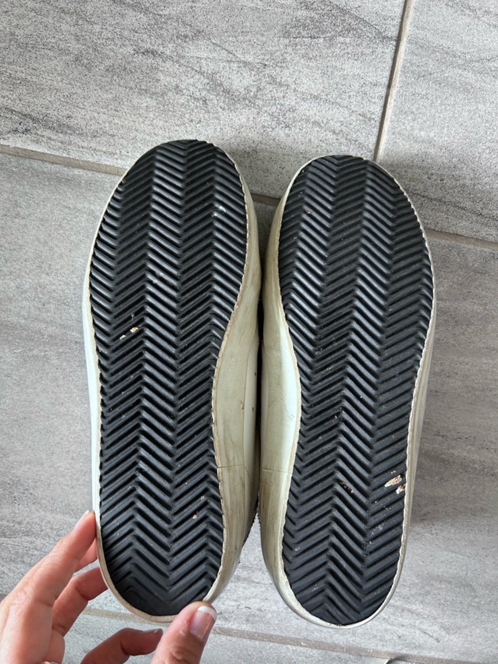 Golden Goose Superstar Sneakers Blue Star Glitter Heel White Leather Size 39 - Picture 13 of 16